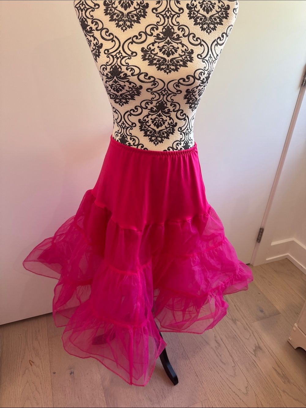Hot Pink Tiered Tulle Crinoline Underskirt